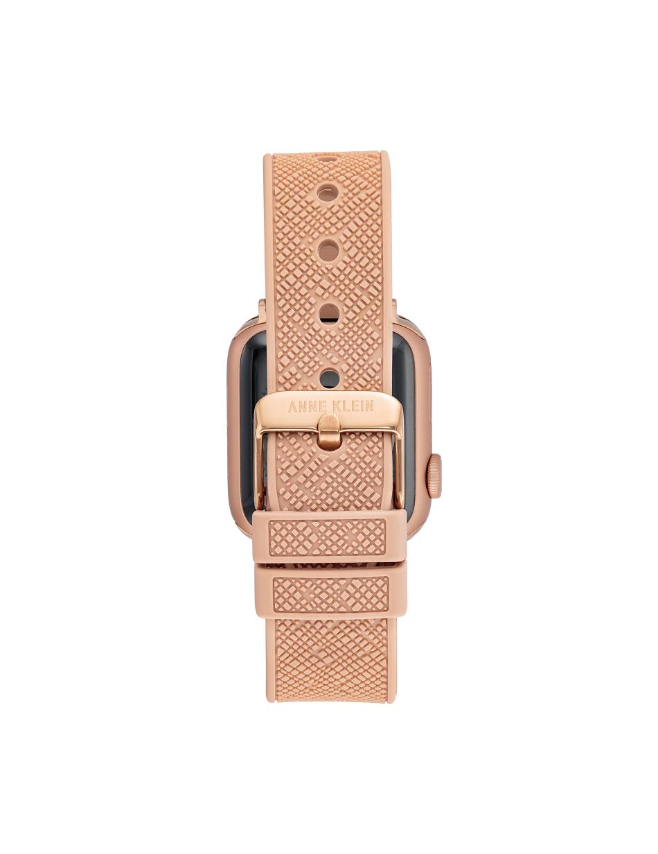 Anne Klein Silicone Textured Band Apple Watch Accessories Pink / Rose / Gold | LAUSX19133