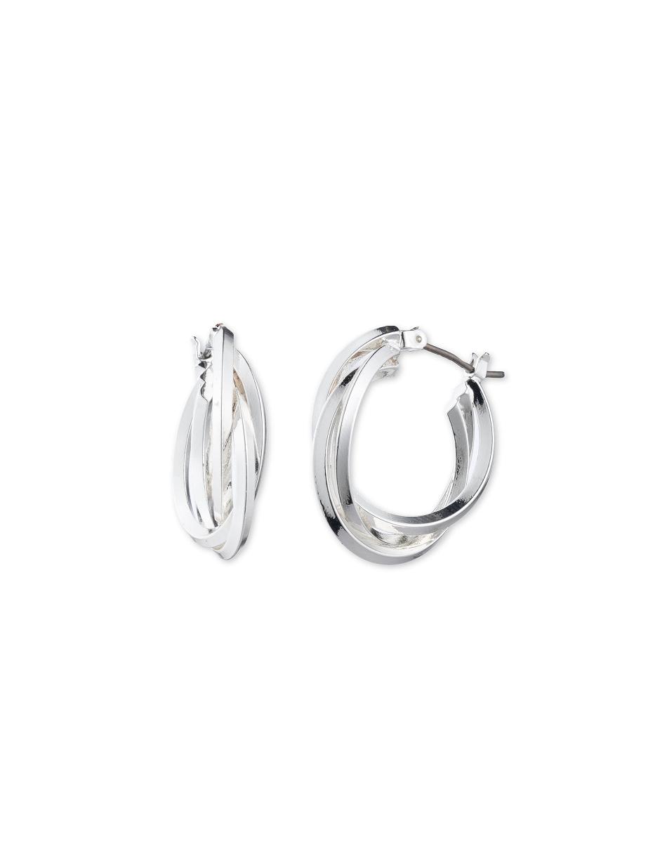 Anne Klein Silver-Tone Multi Hoop Pierced Earrings Silver | UAUTG60343