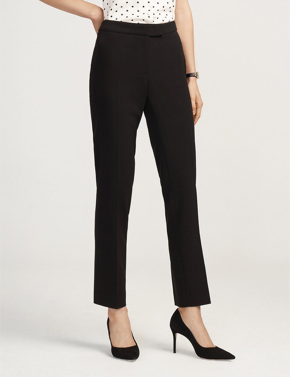 Anne Klein Slim Leg Pant Bottoms Black | DAUVO53551