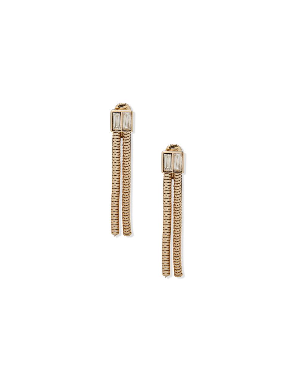 Anne Klein Snake Chain Linear Clip Earrings Snake / Gold | UAUND91436