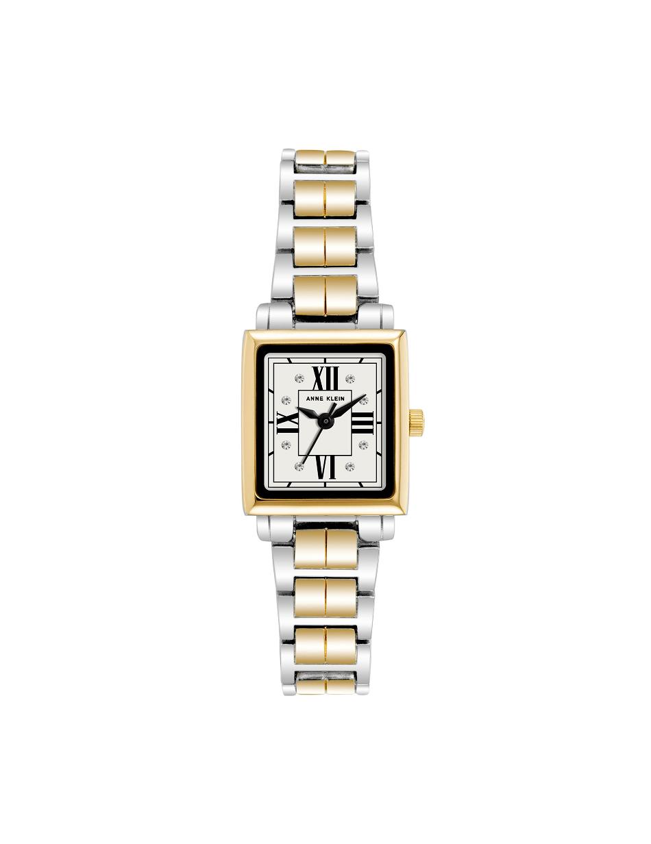 Anne Klein Square Case Two-Tone Bracelet Watch Metals Silver / Gold | AUNZX93529