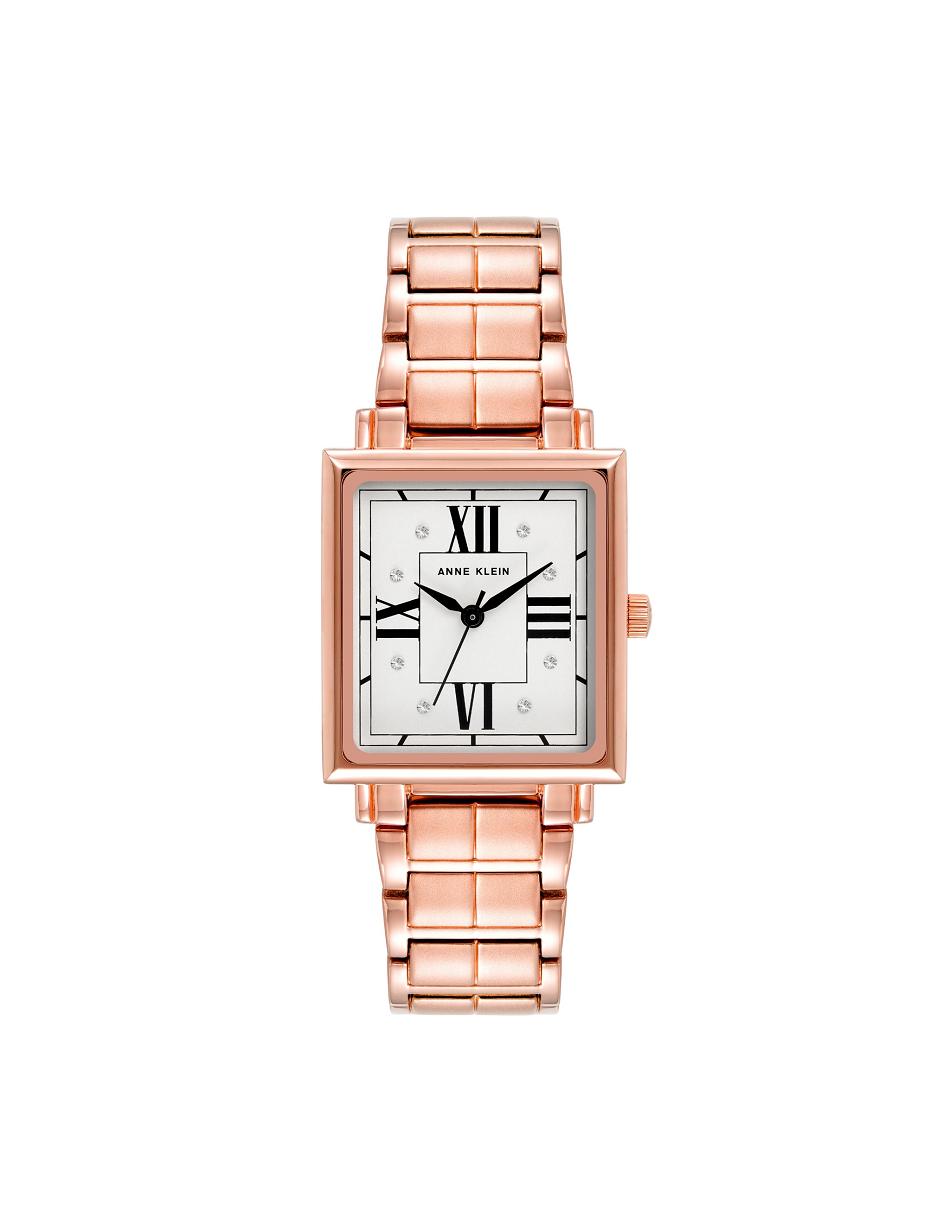 Anne Klein Square Crystal Accented Dial Watch Metals Rose / Gold | AAUDF41132