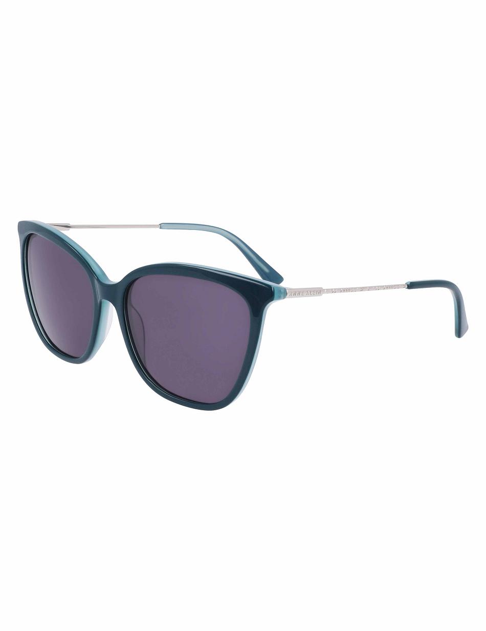 Anne Klein Square Sunglasses Average Size Turquoise | AUEGJ23568