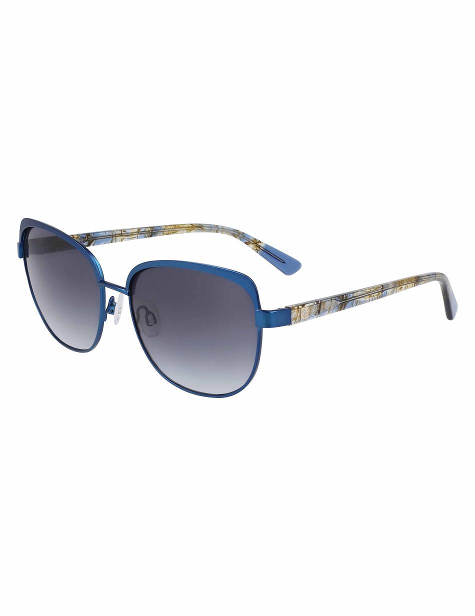 Anne Klein Uplifting Square Sunglasses Average Size Navy | EAUVG90156