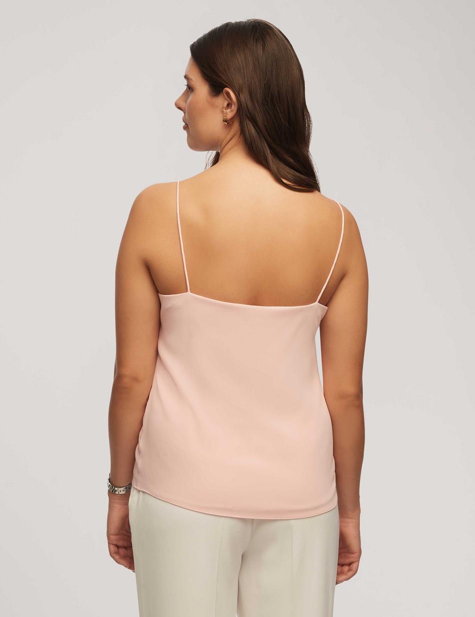 Anne Klein V-Neck Cami Tops Pink | AUCVG69514