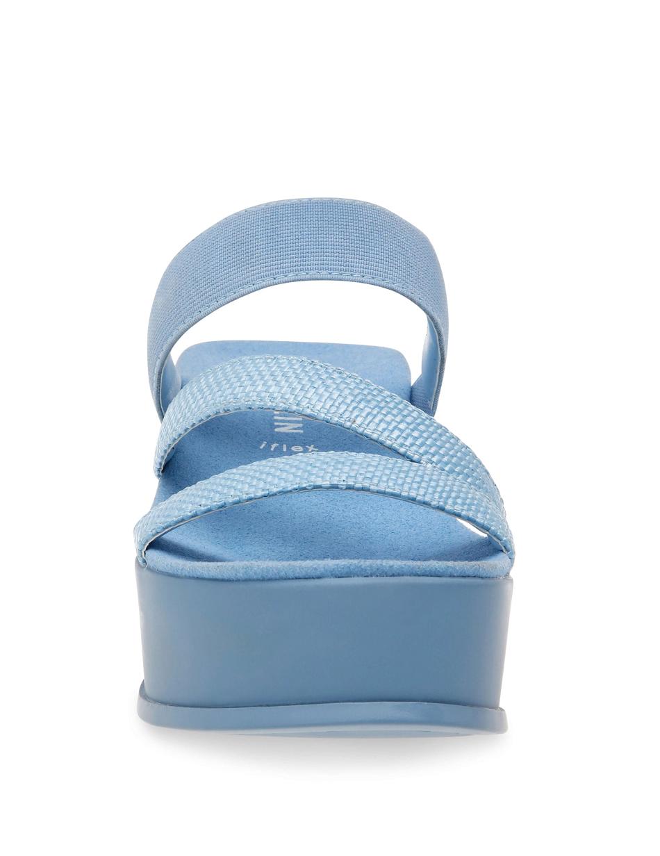 Anne Klein Velma Flatform Sandal Wedges Blue | TAUWZ53707