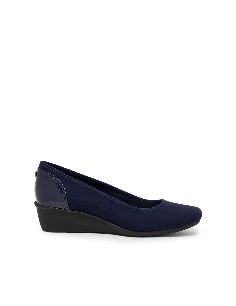 Anne Klein Wisher Wedge Heels Navy | AAUWC96864