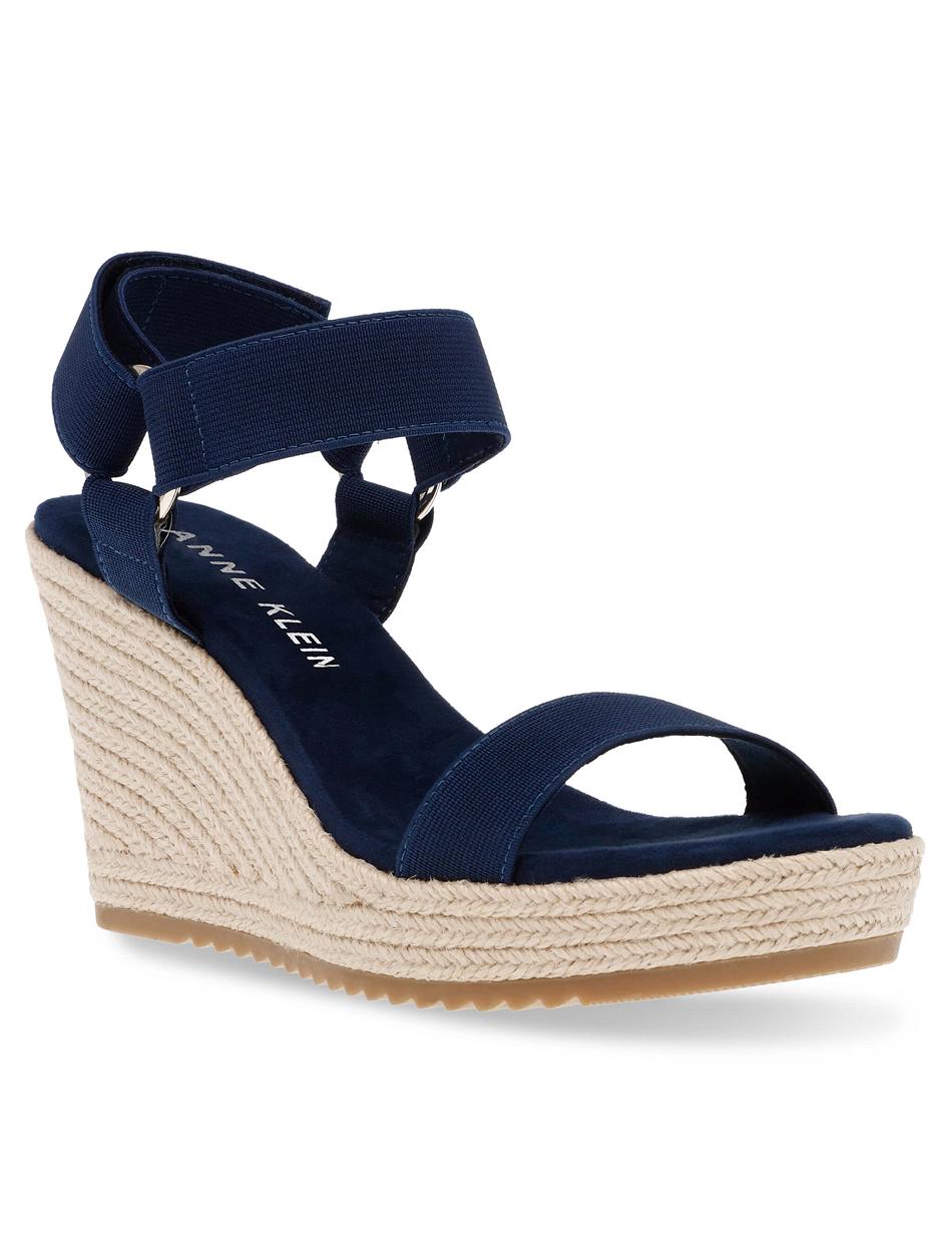 Anne Klein Wren Wedges Navy | QAUWA81942