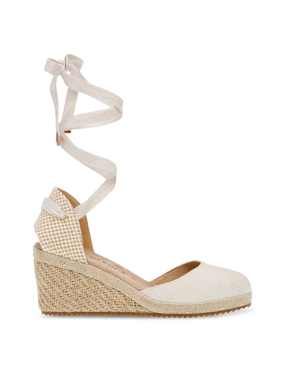 Anne Klein Zelda Wedges Beige / Silver | GAUEC62318