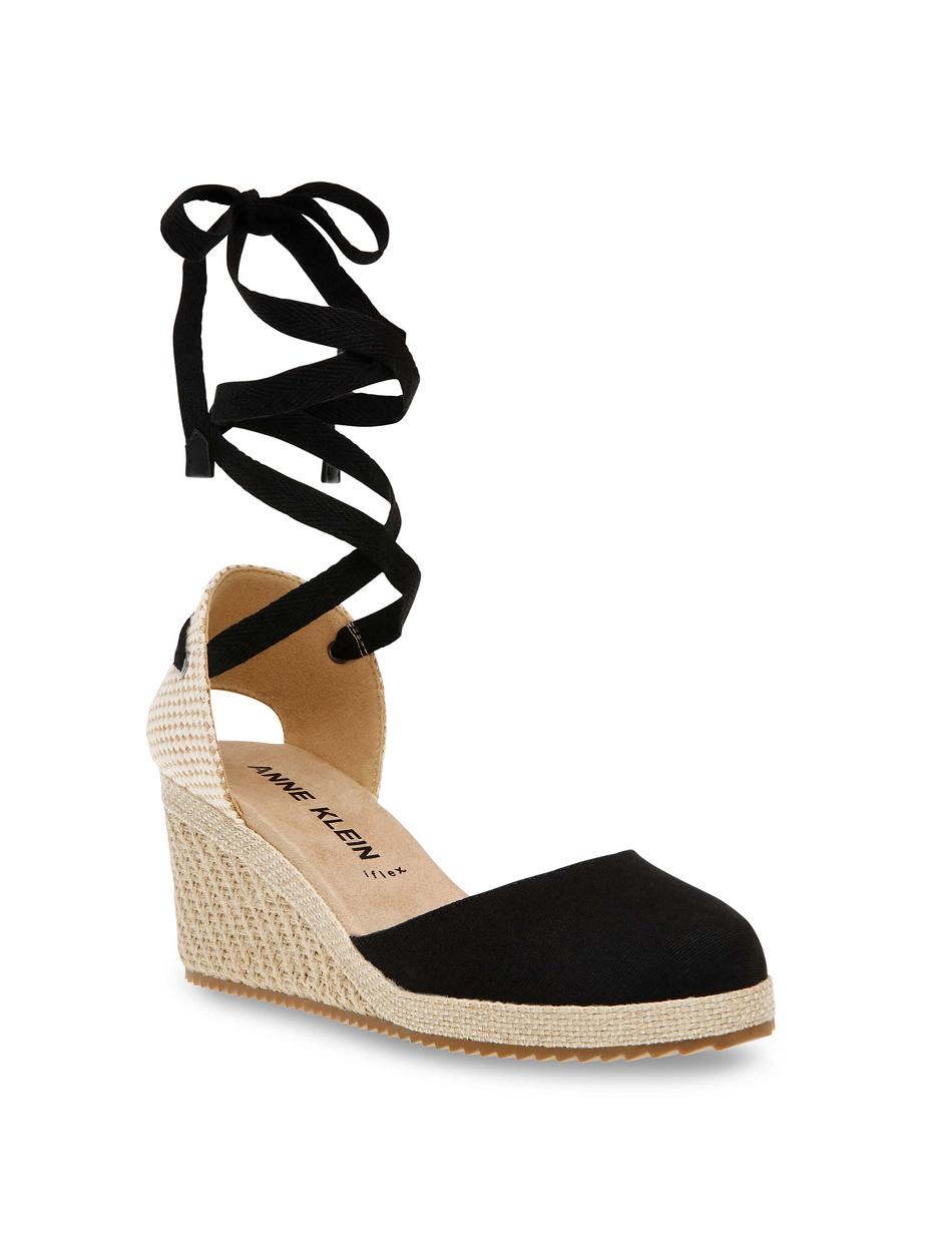 Anne Klein Zelda Wedges Black | AUICD41284