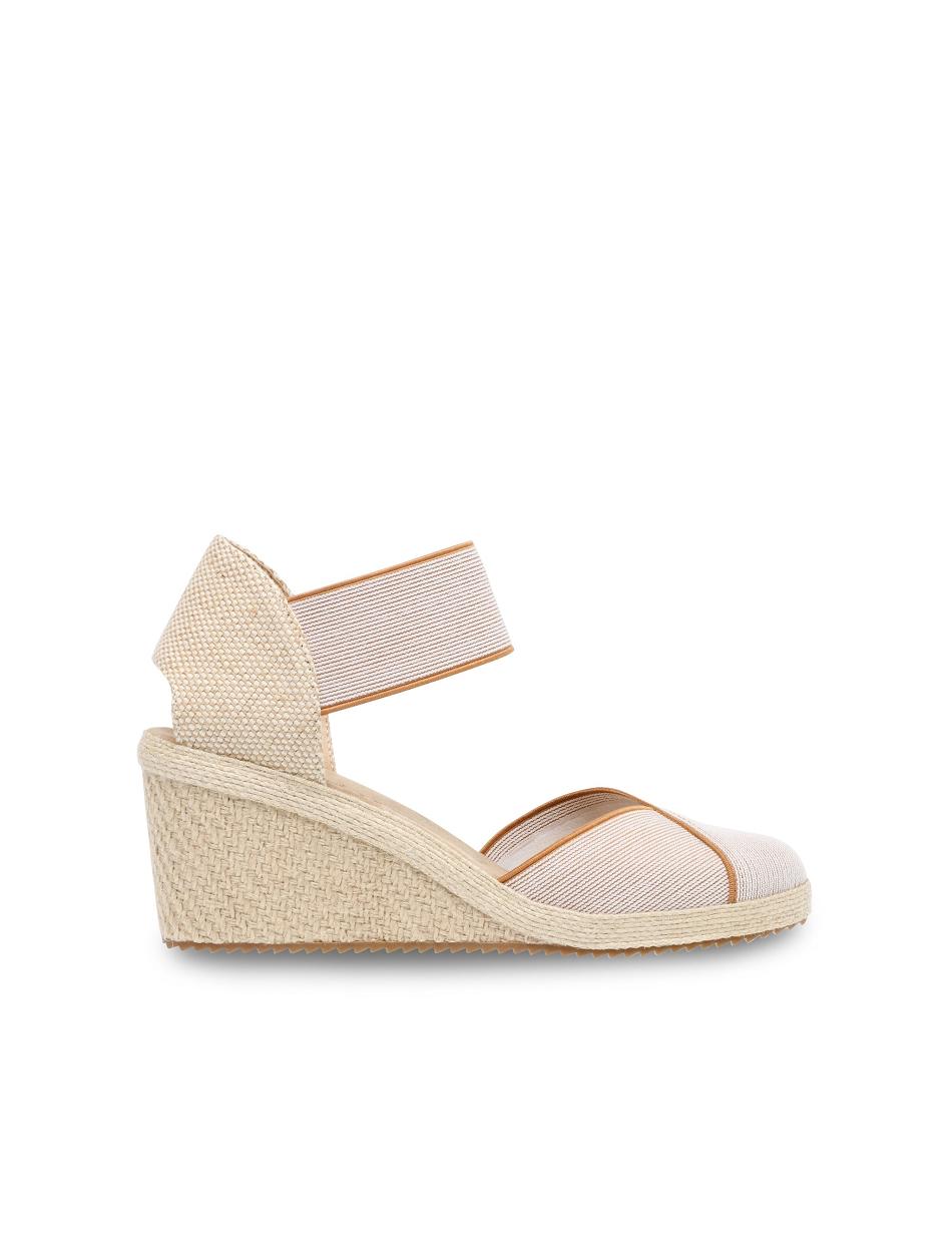 Anne Klein Zoey Round Toe Espadrille Wedges Sandals Beige | AUXMI74781